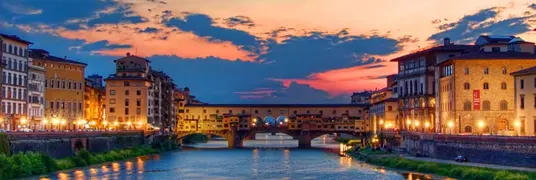 The Ponte Vecchio bridge over the Arno River is a popular tourist attraction in Florence